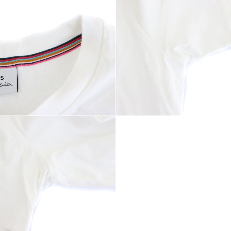 ポールスミス PAUL SMITH 21AW Tシャツ カットソー クルーネック プルオーバー 半袖 プリント M 白 ホワイト マルチカラー /SI18_画像9
