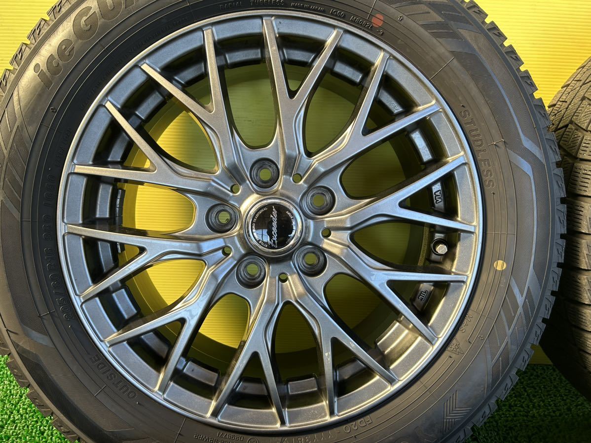 205/60R16 2019年スダットレス YOKOHAMA ice GUARD IG60 タイヤアルミセット　5穴 PCD114.3 ET+53 16×6.5J ハブ73mm_画像9