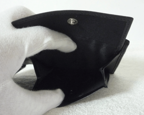 良品　ジャンフランコフェレ　ＧINFRANCO FERRE　レザー　ブラック　黒　二つ折り　財布　ウォレット　メンズ_画像4