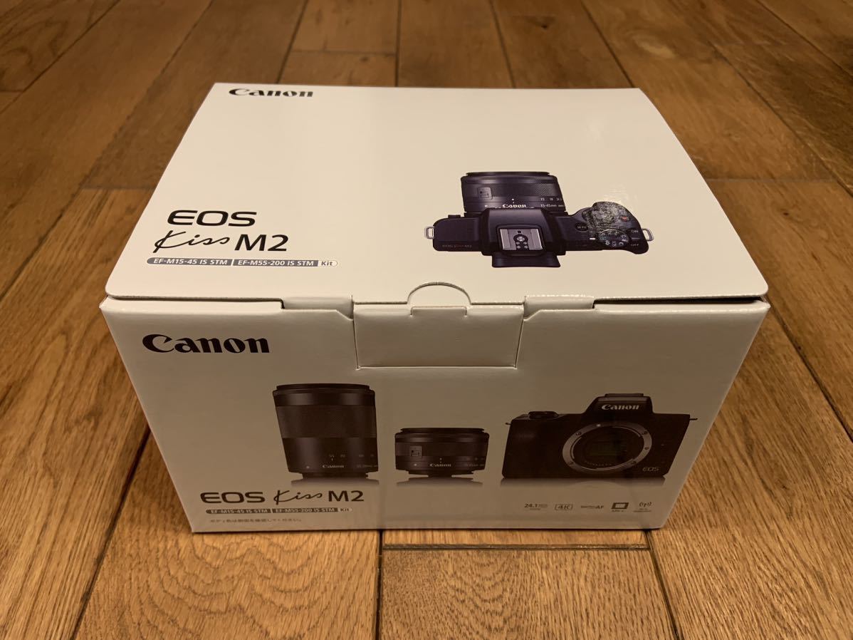 購入新品未使用 Canon EOS Kiss ダブルズームキット M2 ホワイト