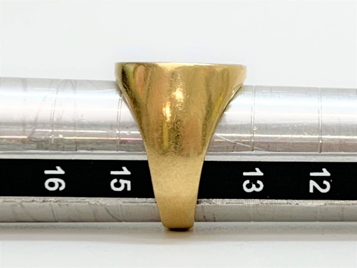 K21.6 21.6金/K1818金 750 メキシコ イダルゴ金貨 2.5ペソ リング 14号