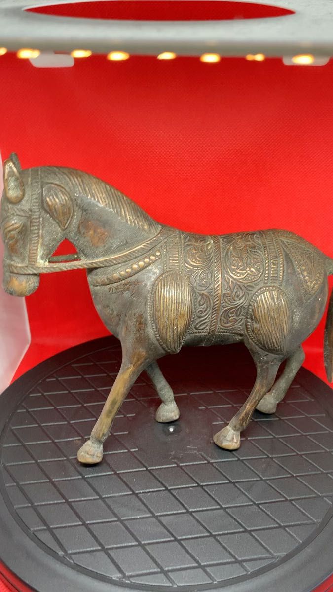 H093 銅製 古代馬 中国 骨董