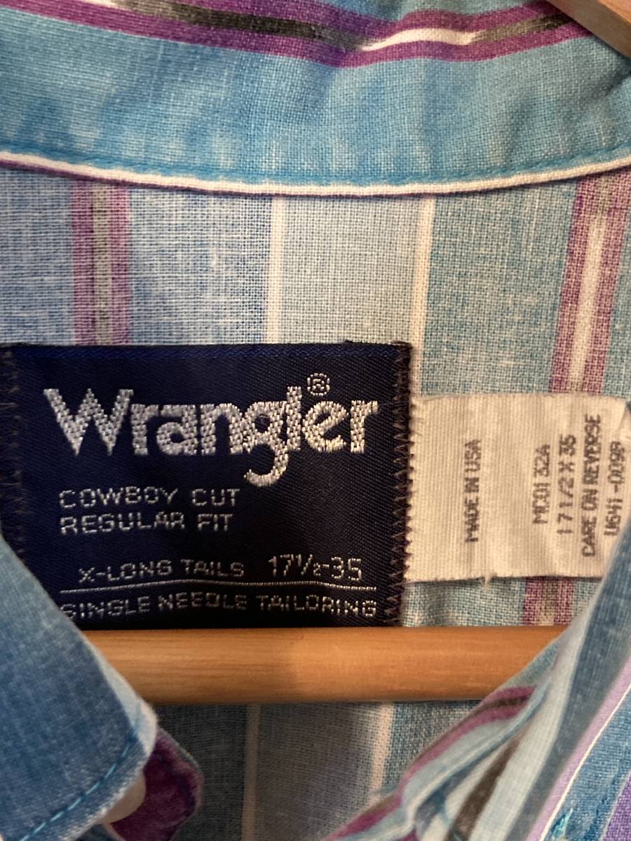 Wrangler ラングラー ボタンダウンストライプシャツ USA製 アメカジ_画像3
