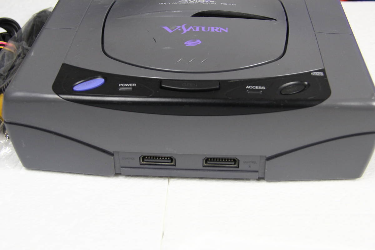 SEGA セガサターン本体 グレイ RG-JX1 電源コード/AVケーブル付属 V-Saturn Victor 送料無料 973の画像2