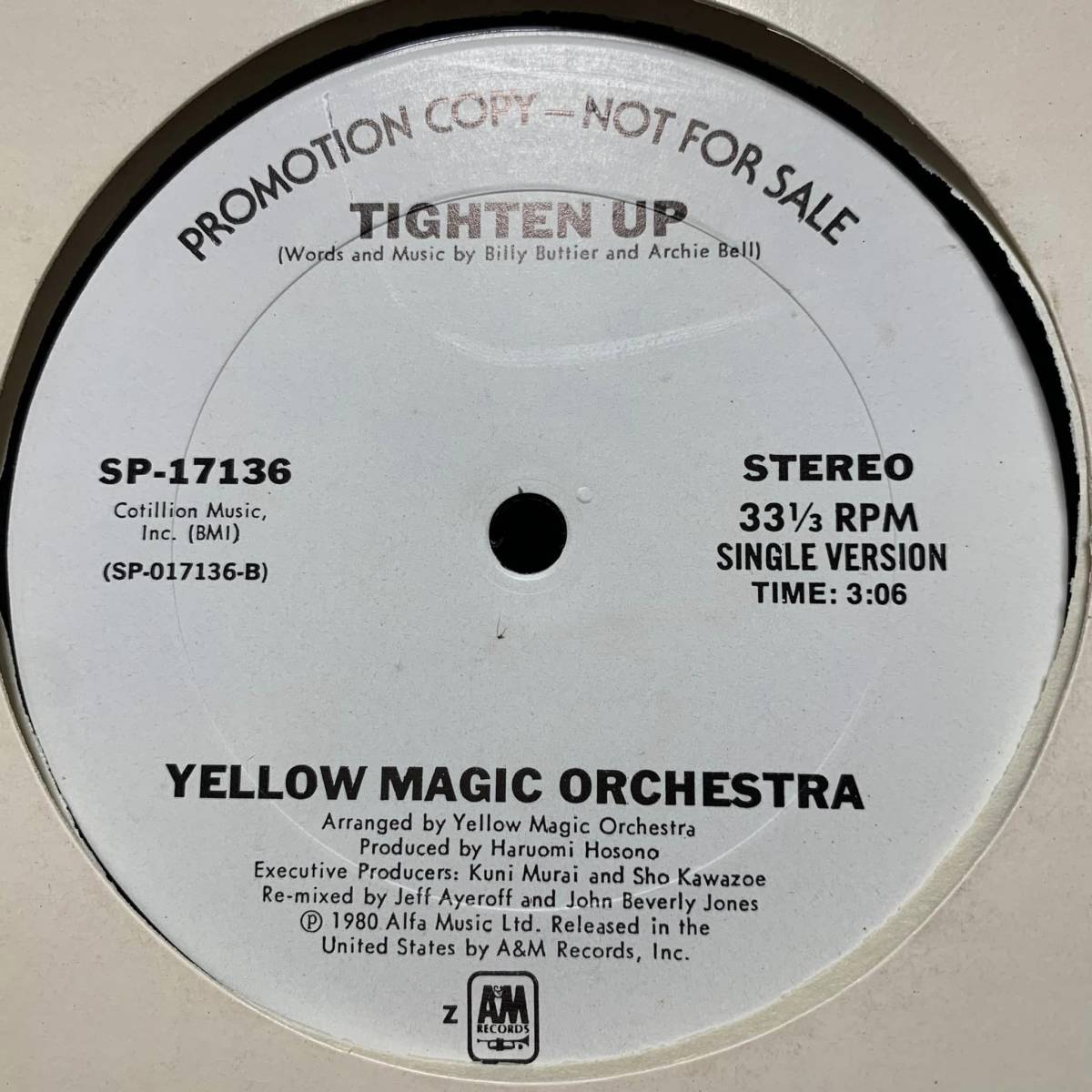 ◆ Yellow Magic Orchestra Tighten Up ◆12inch US盤 Promo!_画像2
