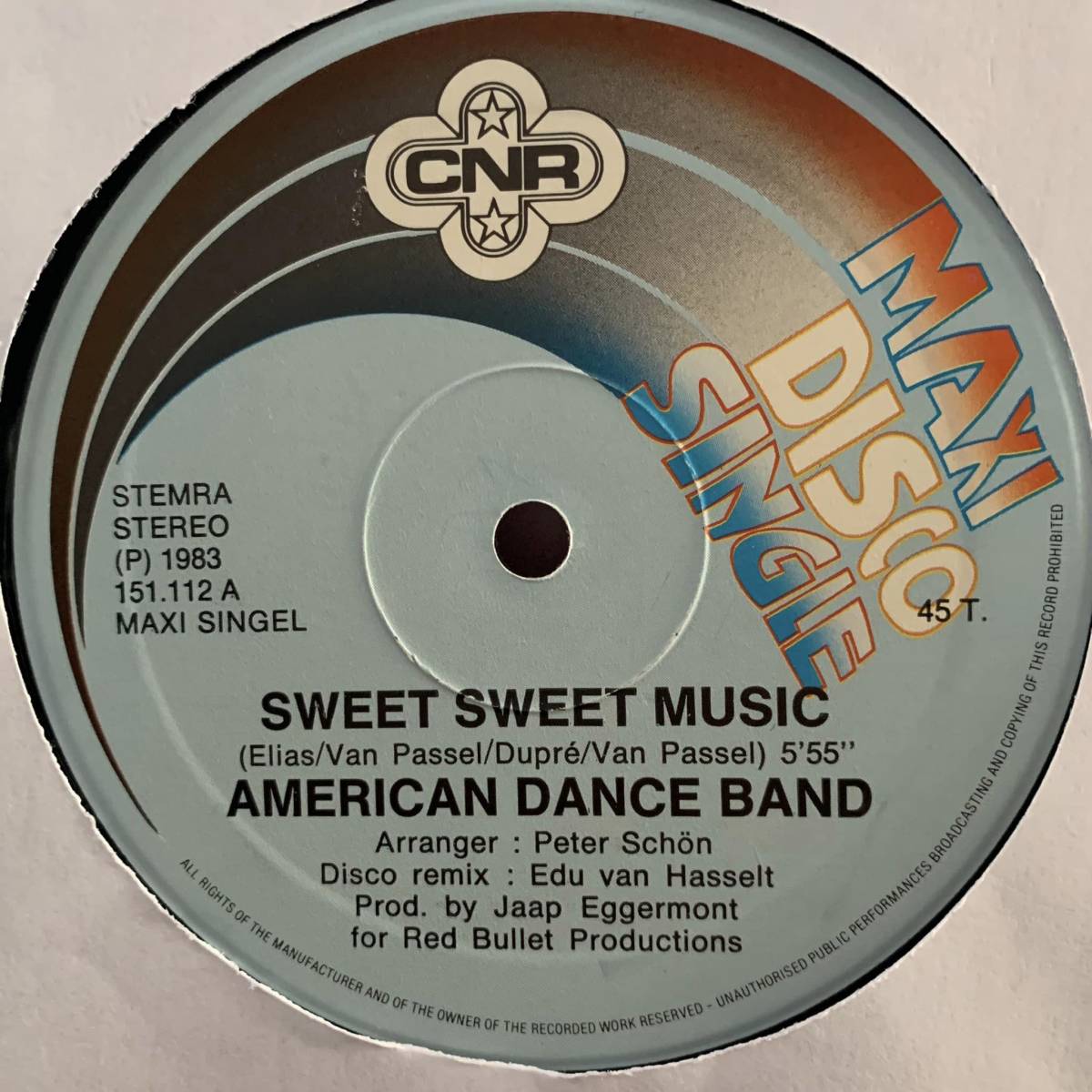 ◆ American Dance Band Sweet Sweet Music ◆12inch オランダ盤 DISCOヒット!!_画像2