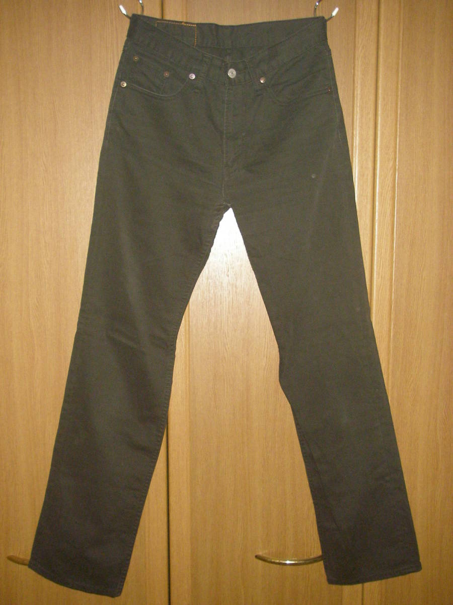 Levis リーバイス 702 レギュラーストレート 黒 ブラック パンツ ジーンズ W29 ブラックジーンズ ( S M チノパン 502_画像1