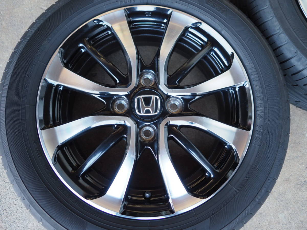L431 N-BOX純正 4.5Jx14 +40 PCD100 4穴 155/65R14 2本9分山 ホンダ