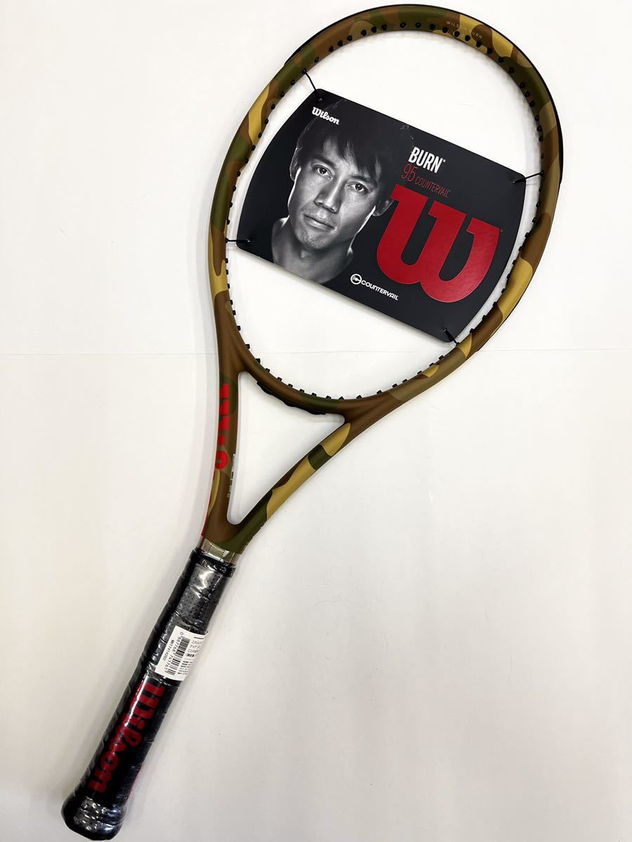 ☆奇跡の未使用☆ 錦織圭モデル Wilson BURN 95 カモフラ柄 G2 【大