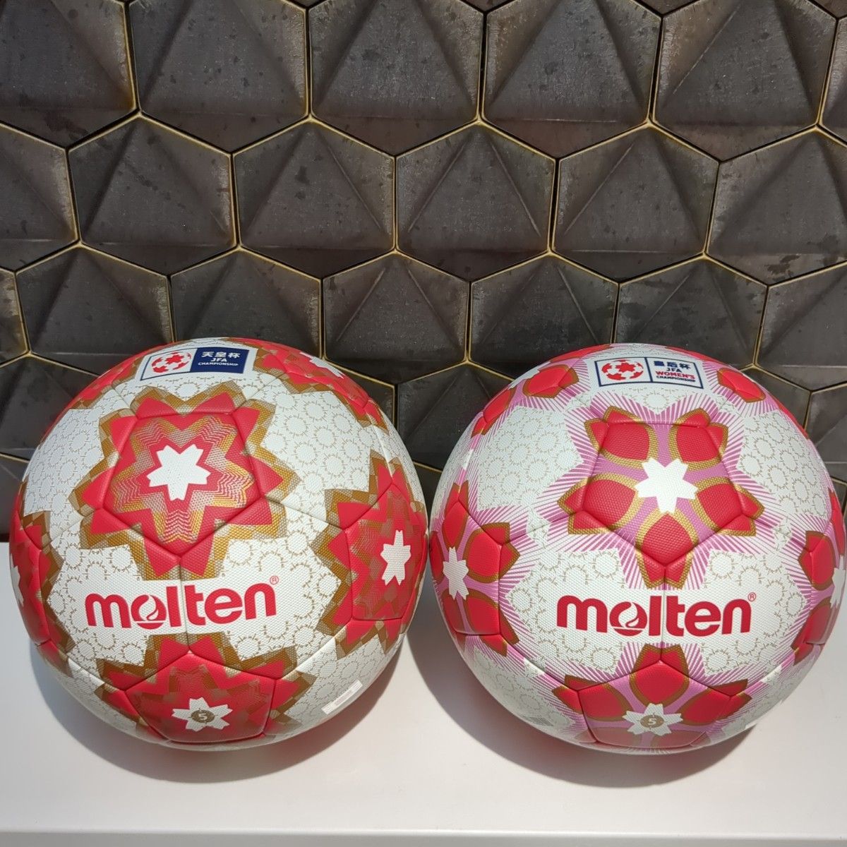 天皇杯皇后杯試合球molten5000シリーズ最上級プロ仕様モデル5号球★芝グラウンド用★未使用自宅保管品★期間限定出品2球セット