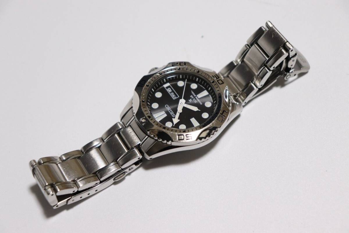 稼動品 SEIKO セイコー V158-0AE0 プロスペックス ダイバー スキューバ ソーラー デイデイト メンズ腕時計_画像5