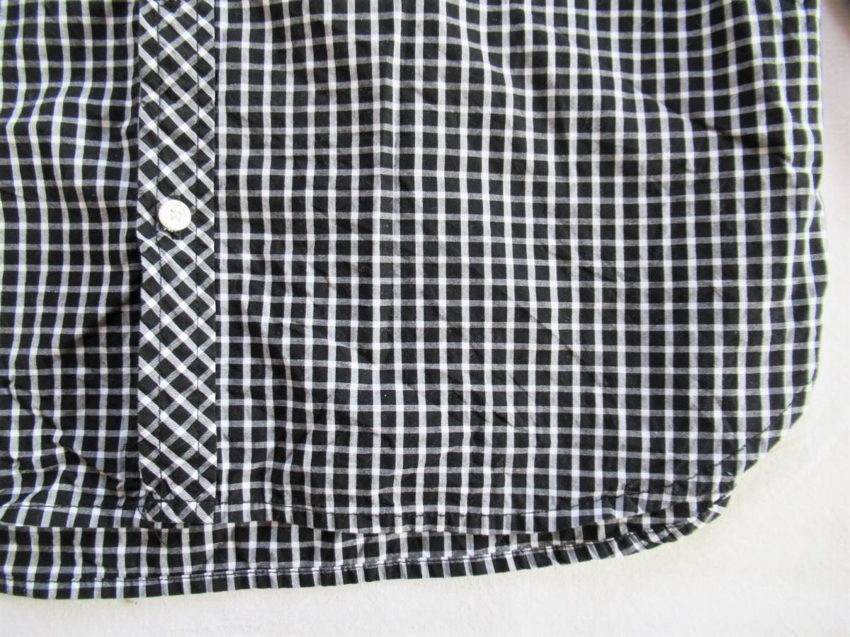 ダブルクローゼット【w closet】 白ｘ黒色 チェック柄 長袖シャツ トップス/サイズF_画像3