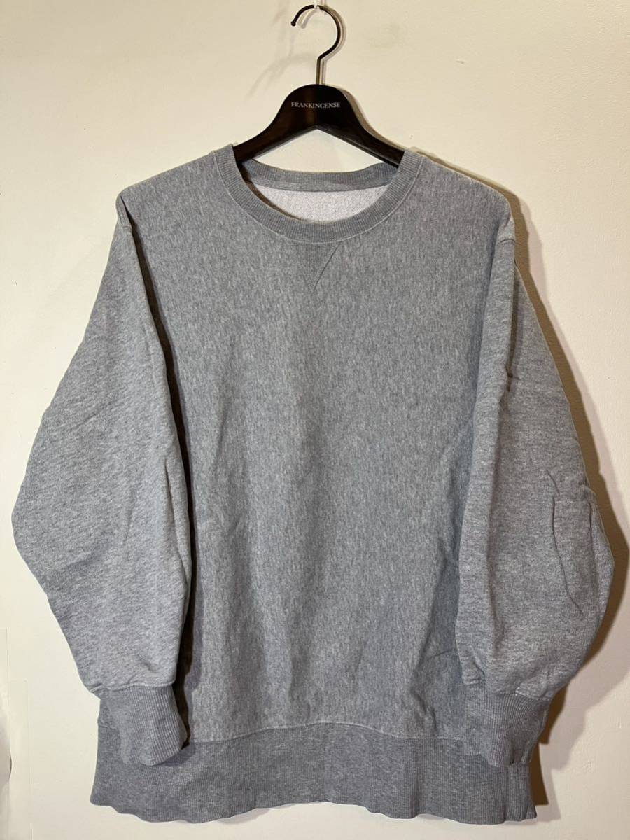 50's 60's 70's USA オールド ビンテージ レプリカ 前V スウェット クルーネック SWEAT SHIRT 復刻 トレーナー グレー アメカジ古着 グレー_画像1