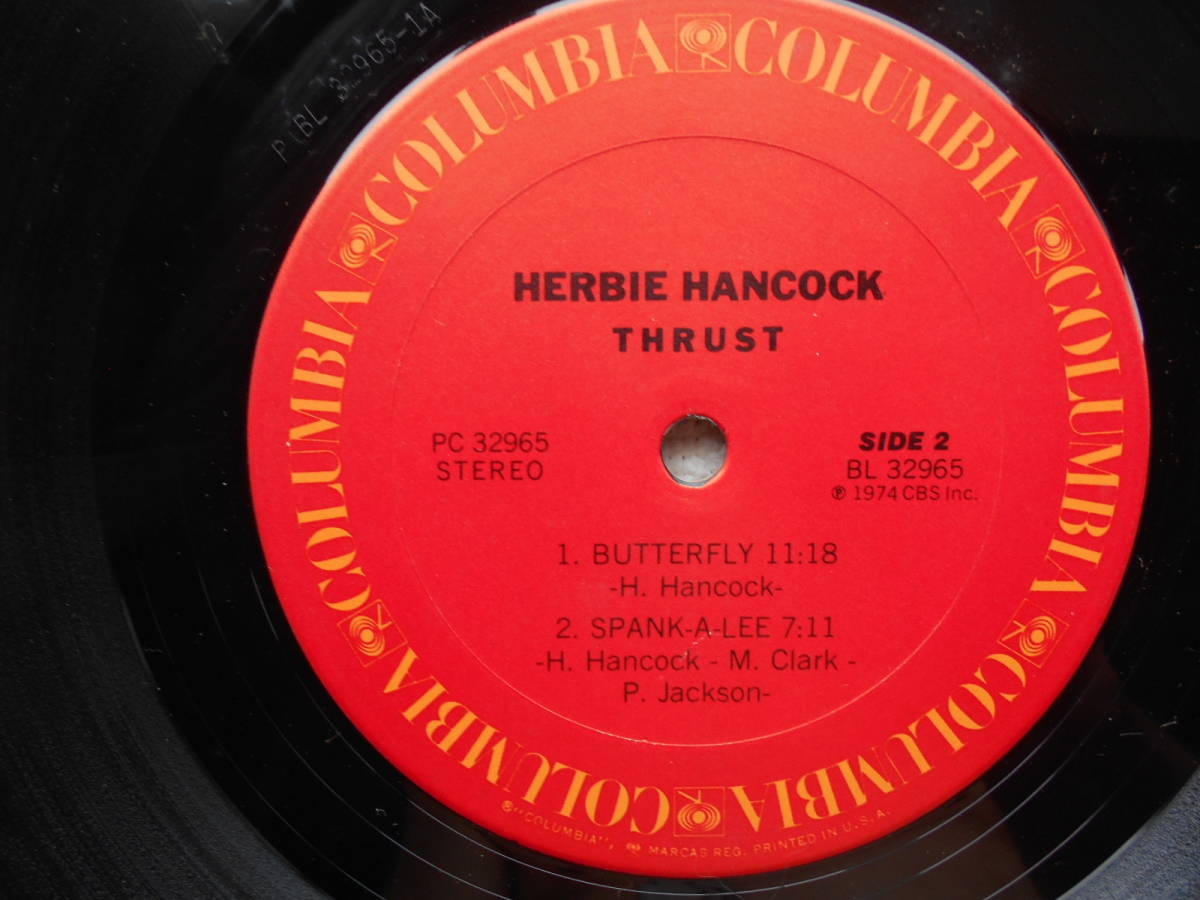 ハービー・ハンコック HERBIE HANCOCK●LP●スラスト（突撃） ●米国盤　●ライナー付属●掛け帯！！_画像2