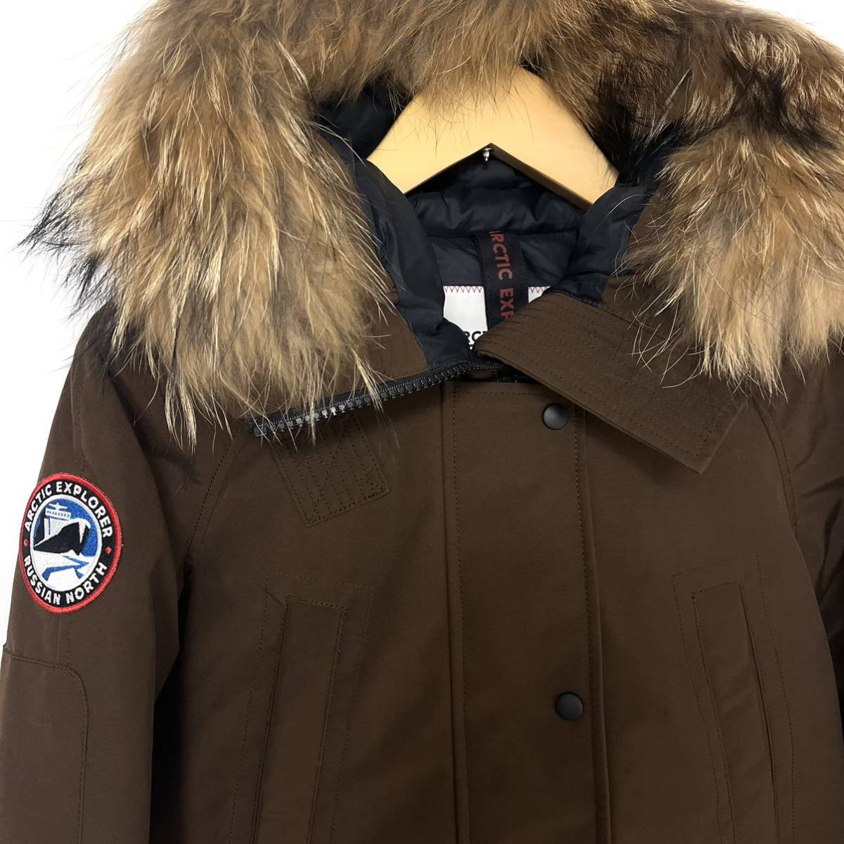 ARCTIC EXPLORER アークティックエクスプローラー CHILL チル ダウンジャケット FREAK'S STORE 別注 コート レディース　XL ブラウン　モカ_画像5