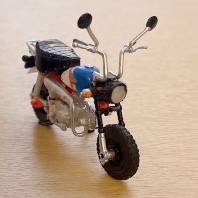 1/24スケール位？モンキーHONDAホンダmonkeyミニカーオートバイ 原付き スクーター 原チャリ トリコロールカラー？ 欠品ありの画像2