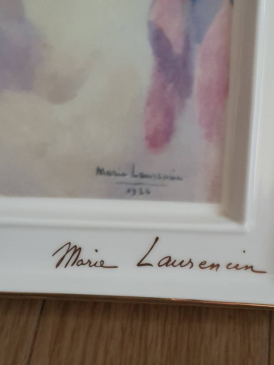 【美品】陶器製　壁掛け絵画 Marie Laurencin マリー・ローランサン　約26cmＸ22.7cmＸ2.2cm_画像4