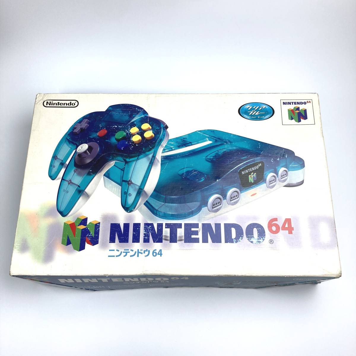 ★動作確認済み★ 人気カラー 箱説明書つき 送料無料!! ニンテンドー64 クリアブルー Nintendo 64 ニンテンドウ64 任天堂 クリア  ブルー