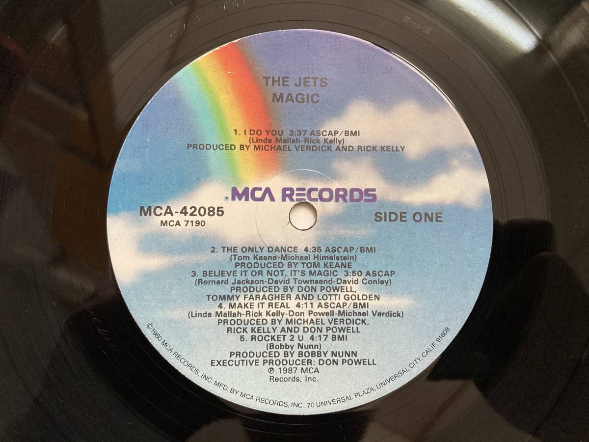 【LP】JETS ☆ Magic 87年 US MCA Records アナログ 80s ミネアポリス 名盤 インナー付き シュリンク残 ハイプステッカー 良音_画像4