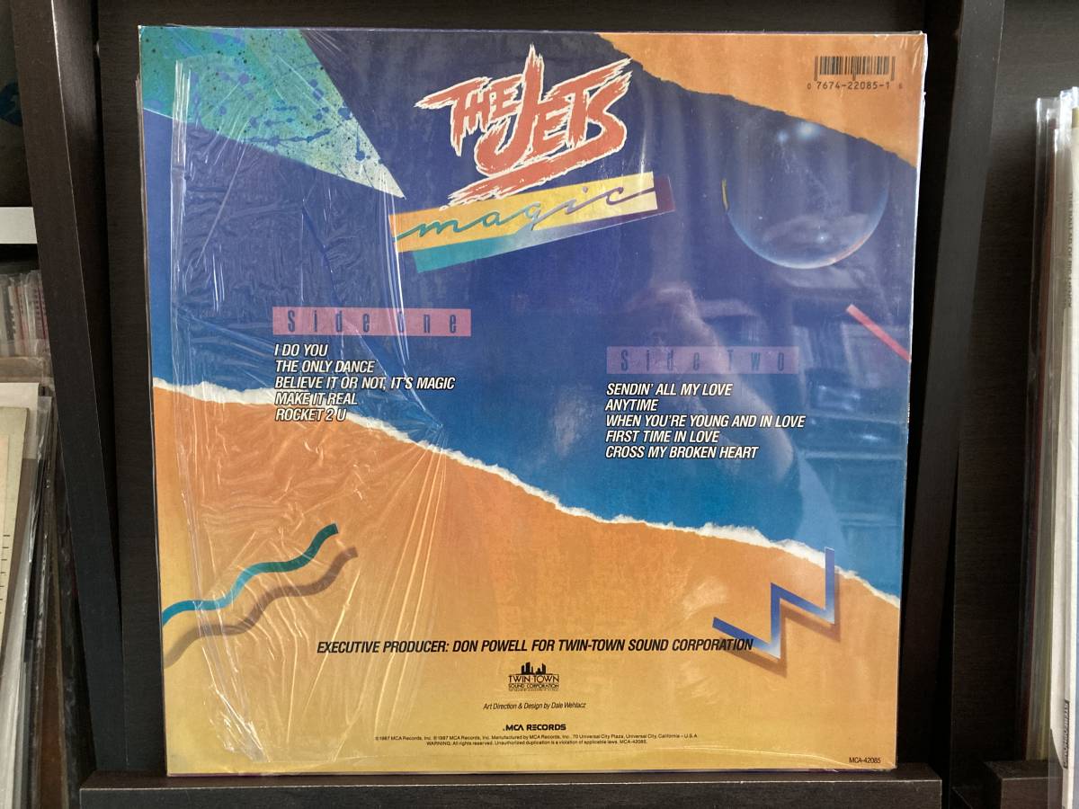 【LP】JETS ☆ Magic 87年 US MCA Records アナログ 80s ミネアポリス 名盤 インナー付き シュリンク残 ハイプステッカー 良音_画像2