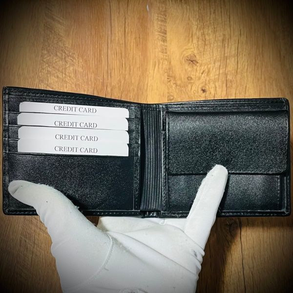 再入荷 リザード レザー 折財布 メンズ財布 二つ折り ブラック トカゲ