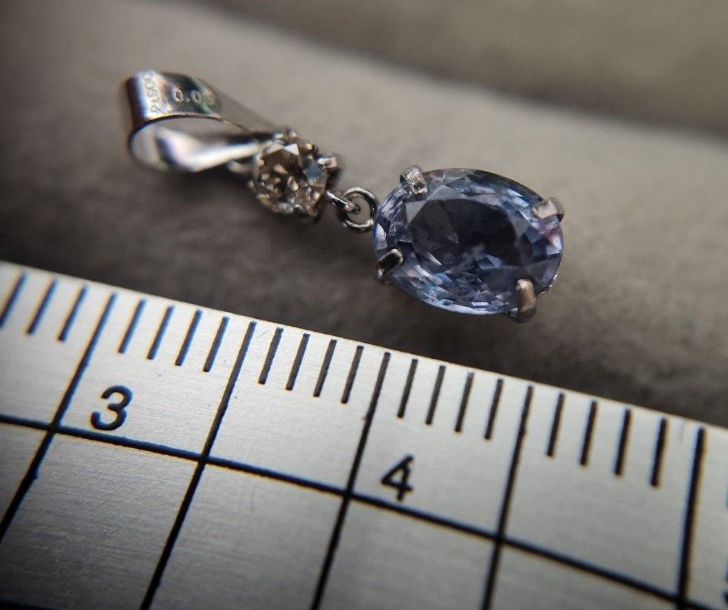 非加熱パステルブルーサファイア 0.90ct