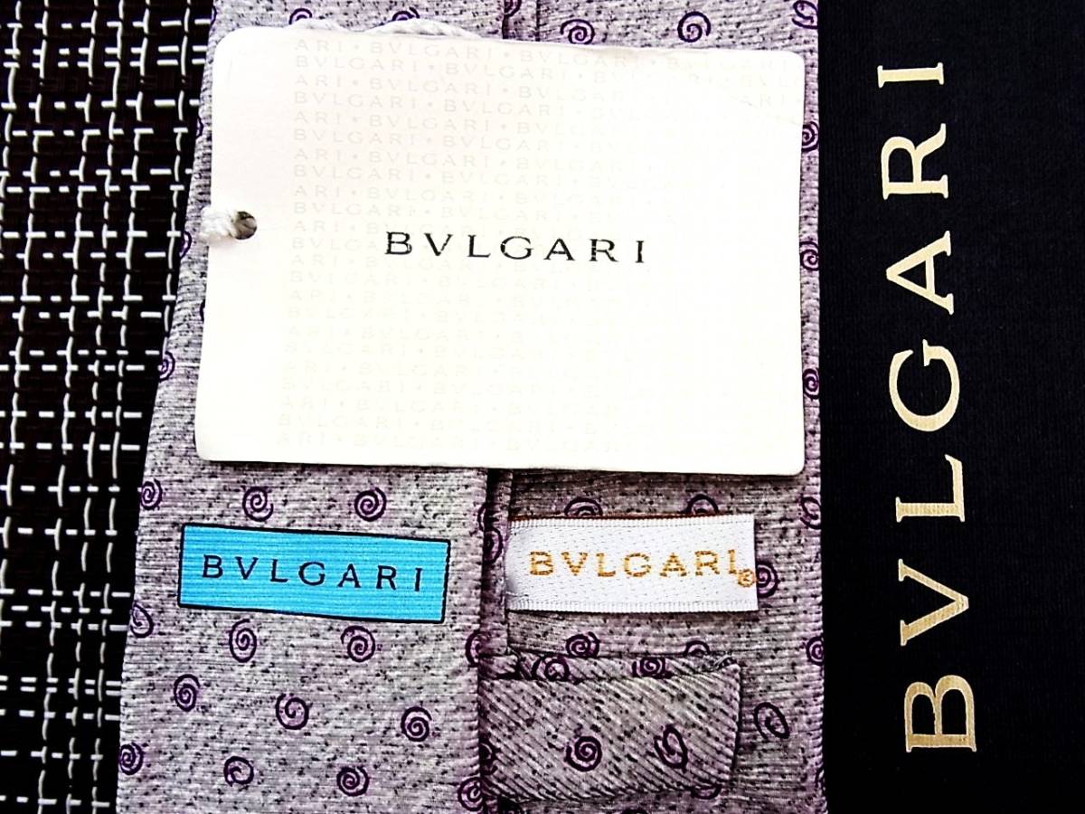 ☆状態並N☆6159■【BVLGARI】ブルガリ 「最高級セッテピエゲ」 ネクタイ_画像3