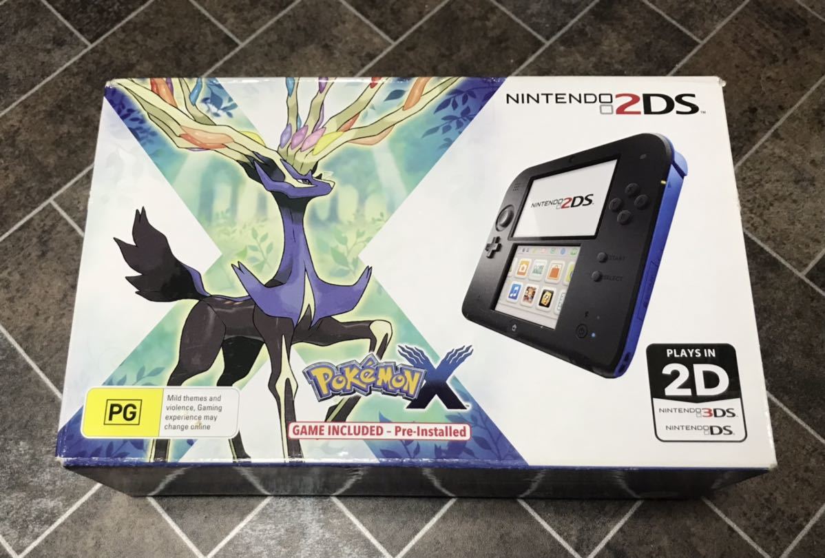 本物の 北米版ニンテンドー2DS ポケモンクリスタルDL済 セレビィ付き