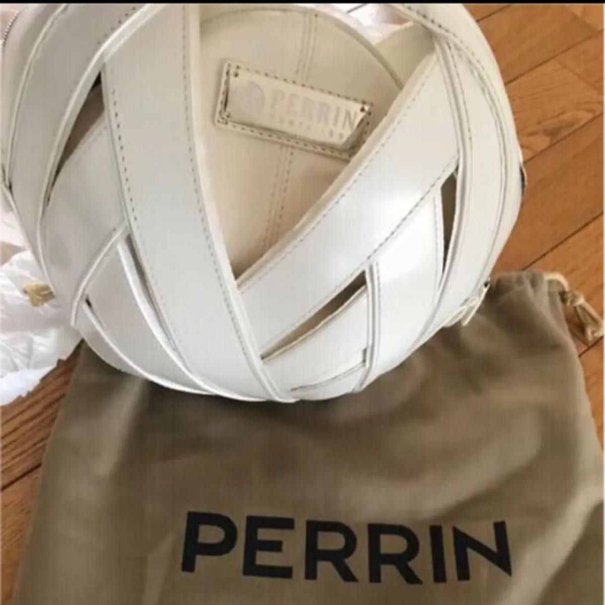 未使用 PERRIN paris ペランパリ パニエ バッグ ホワイト(¥125,000 ...