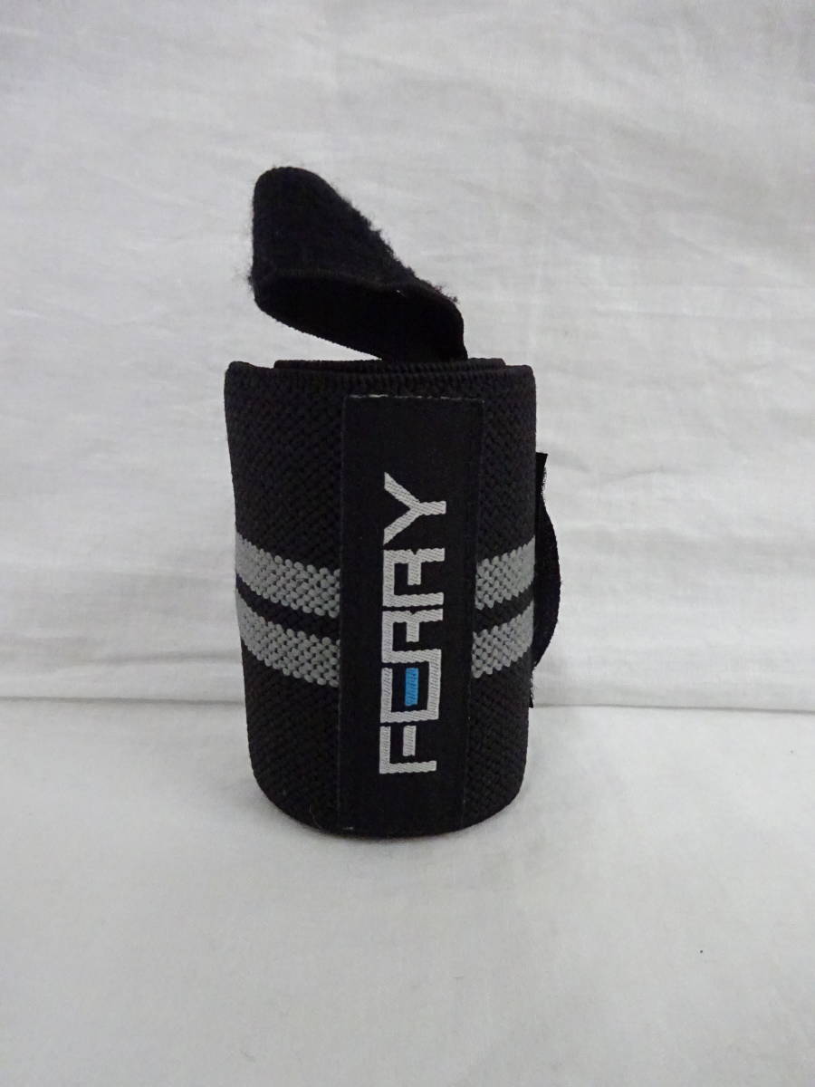 **D-657 FERRY Ferrie wrist wrap supporter one hand for black × gray secondhand goods **