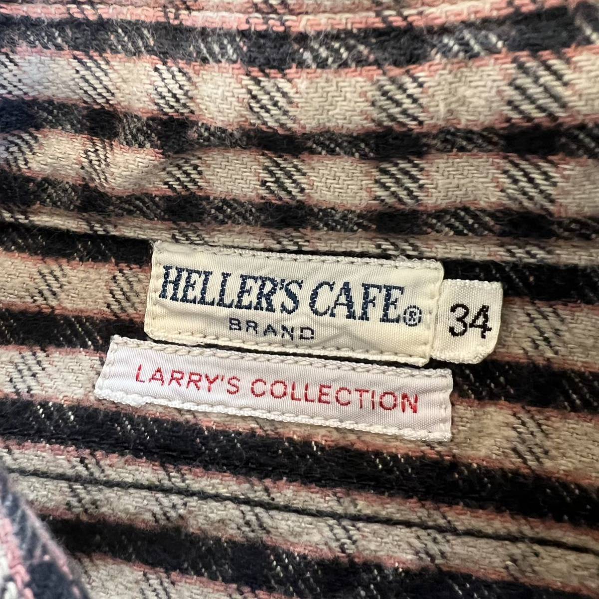 HELLER`S CAFE ヘラーズカフェ WAREHOUSE ウエアハウス コットン ワークシャツ サイズ34_画像2