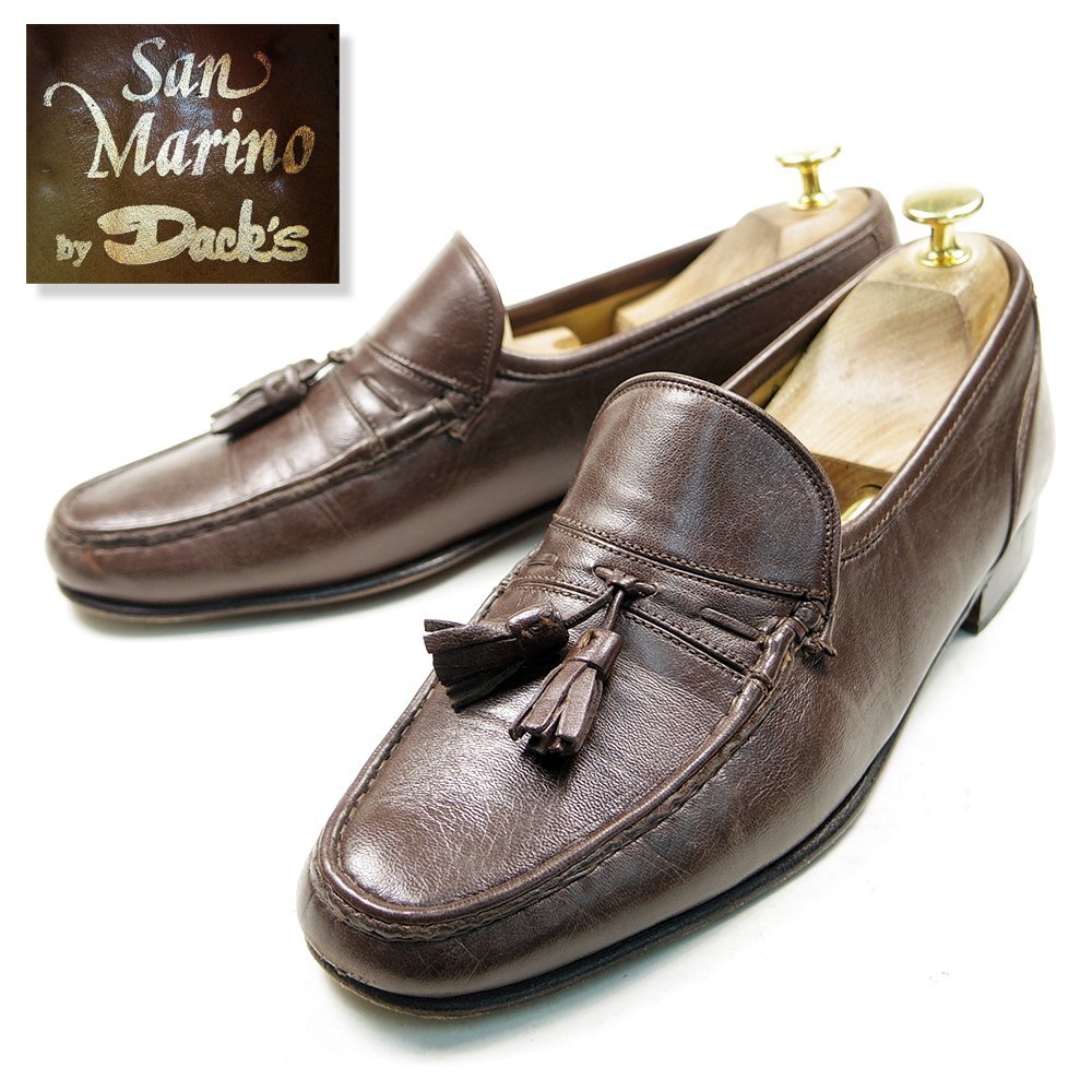 9D надпись 27cm соответствует San Marino by Dack\'s сайра lino Dux 90\'s кисточка Loafer Италия Brown . futoshi выгода ./U6890