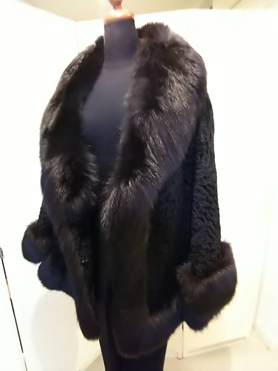 ほぼ新品・美品】フォックス スワカラ ケープ ブラック ファッション