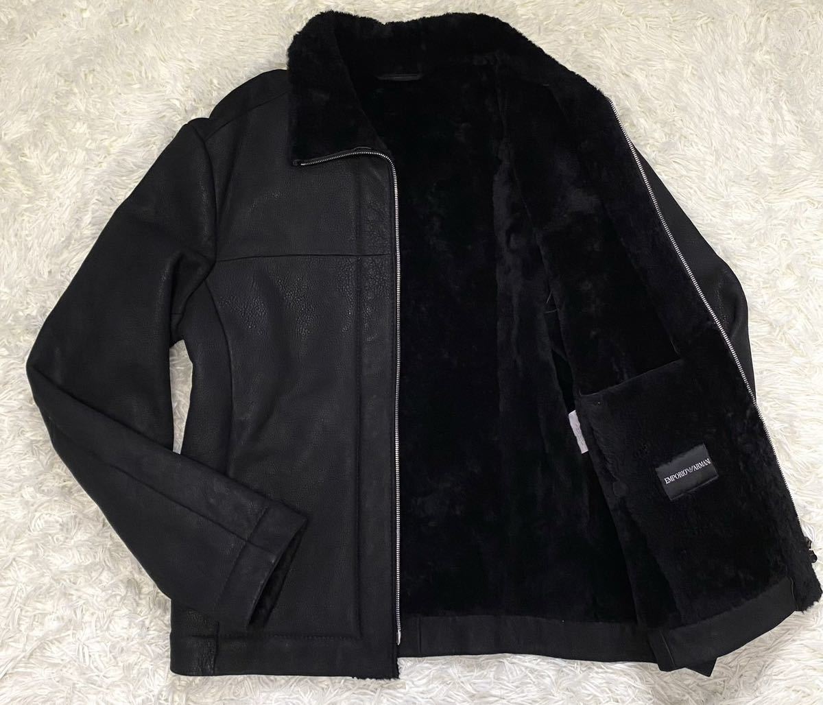 エンポリオアルマーニ EMPORIO ARMANI ムートンライダースジャケット
