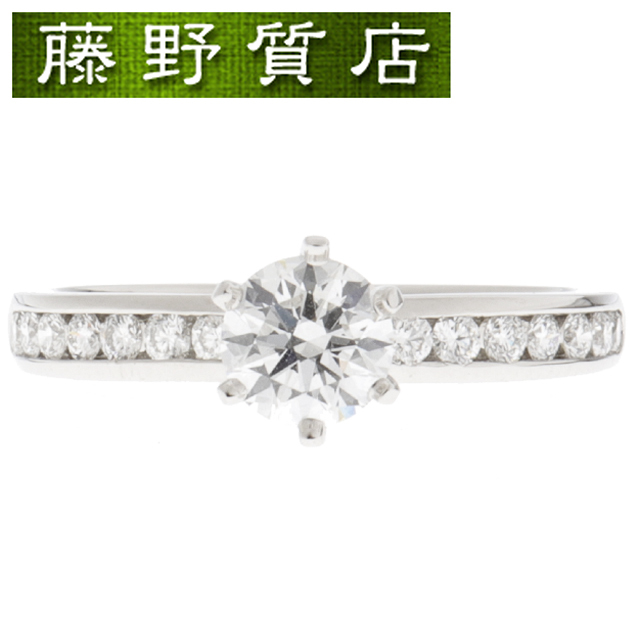 (新品仕上げ済) ティファニー TIFFANY ソリテール ダイヤ リング PT950 × ダイヤモンド 約11号 指輪 8970