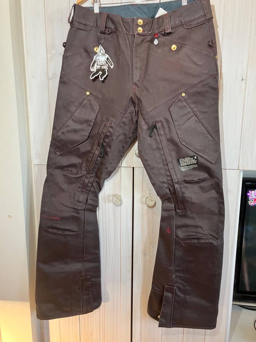 送料込 新品 VOLCOM ボルコム Lサイズ リアルデニム DENIM 茶色