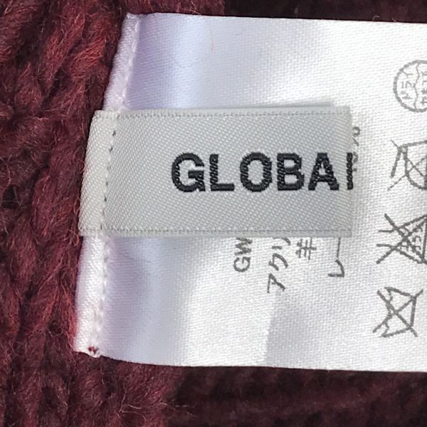 GLOBAL WORK★ニット帽【サイズフリー/えんじ色/Dark red】knit◆CB62_画像5