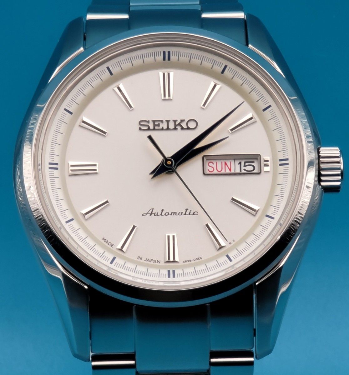 SEIKO PRESAGE 自動巻き腕時計 SARY055 4R36 青針 | www