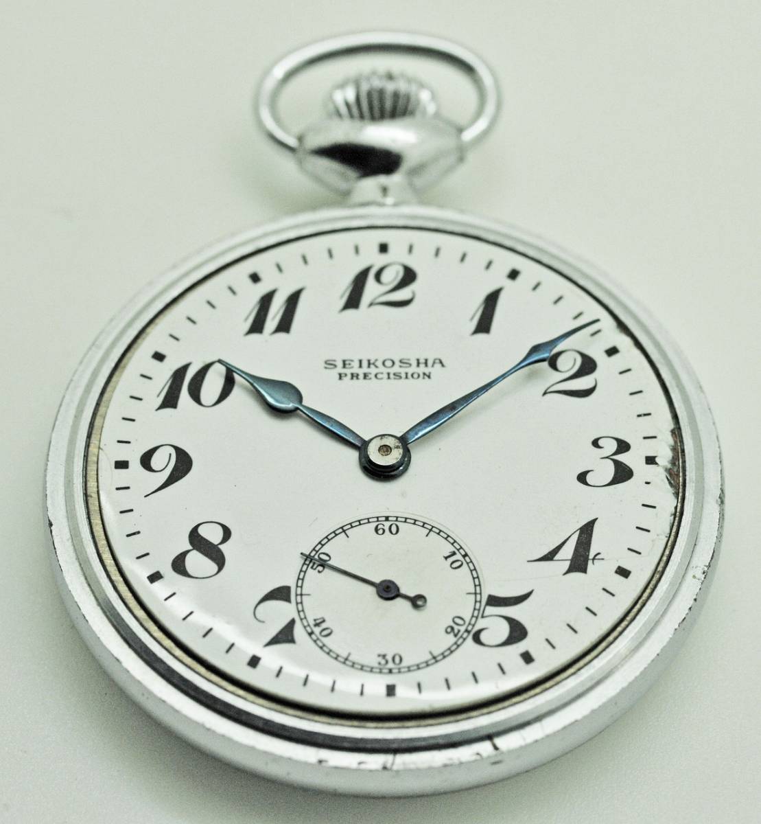 SEIKOSHA セイコー 機械式懐中時計 エナメル文字盤 国鉄 鉄道時計 １９セイコー 懐中時計 昭和２７年の画像4
