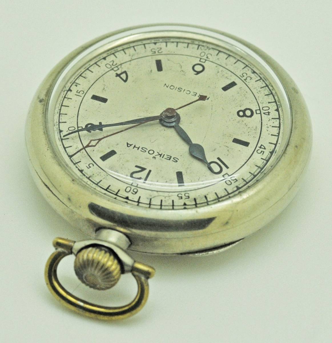 SEIKOSHA  セイコー 裏二重フタ大型ケース 機械式懐中時計 中三針 鉄道時計 １９セイコー の画像4