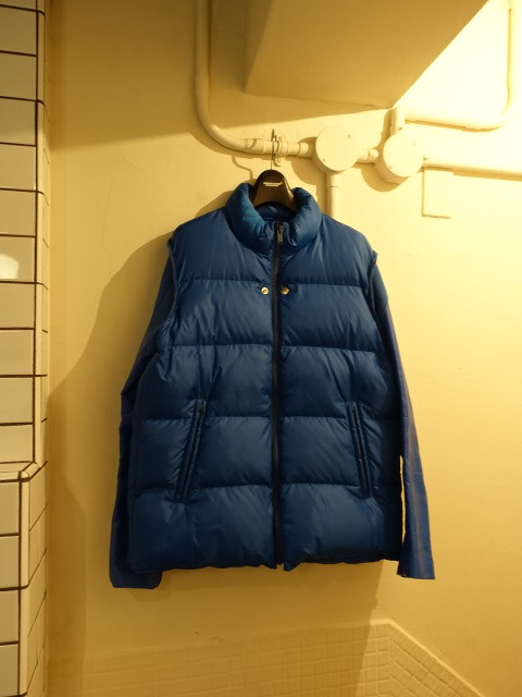 アンダーカバー　袖レザー　ダウン　ジャケット　青　美品　サイズ2　UCT9204