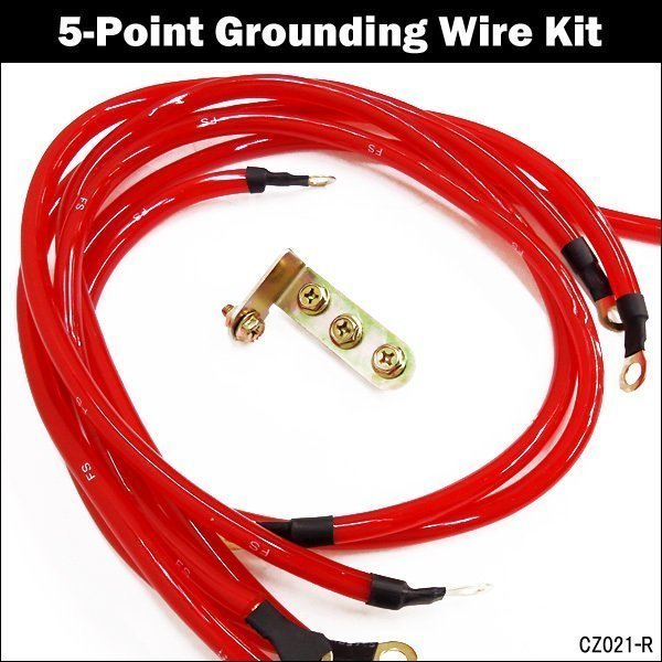  earthing cable kit ( red ) 5 pcs set terminal attaching engine for earth cable /16