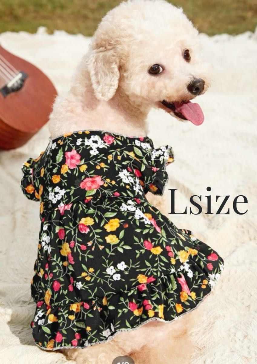 【新品未使用】犬服 Lsize セット売り 花柄 レオパード柄 ペット服 ペット用品 犬の服 dog