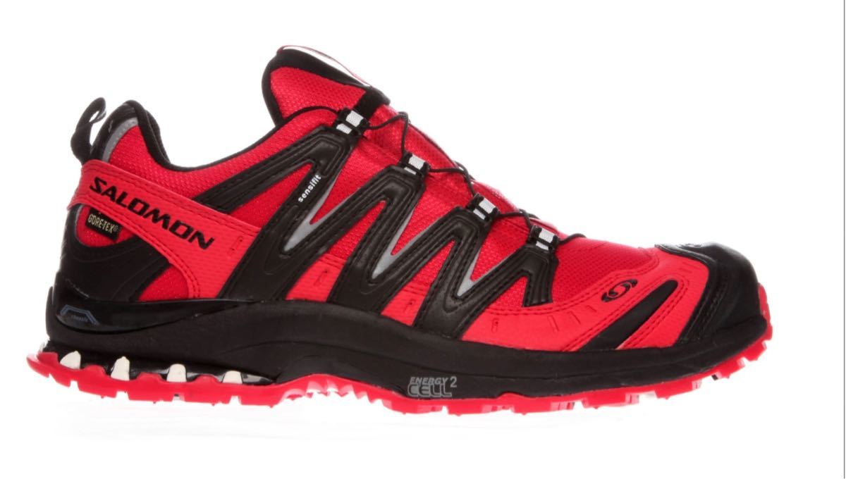 【超希少！箱・タグ付】SALOMON サロモン XA Pro 3D Ultra 2 GTX 26.5cm メンズ トレイルランシューズ ゴアテックス BRIGHT RED/BLACK/CANE_画像4