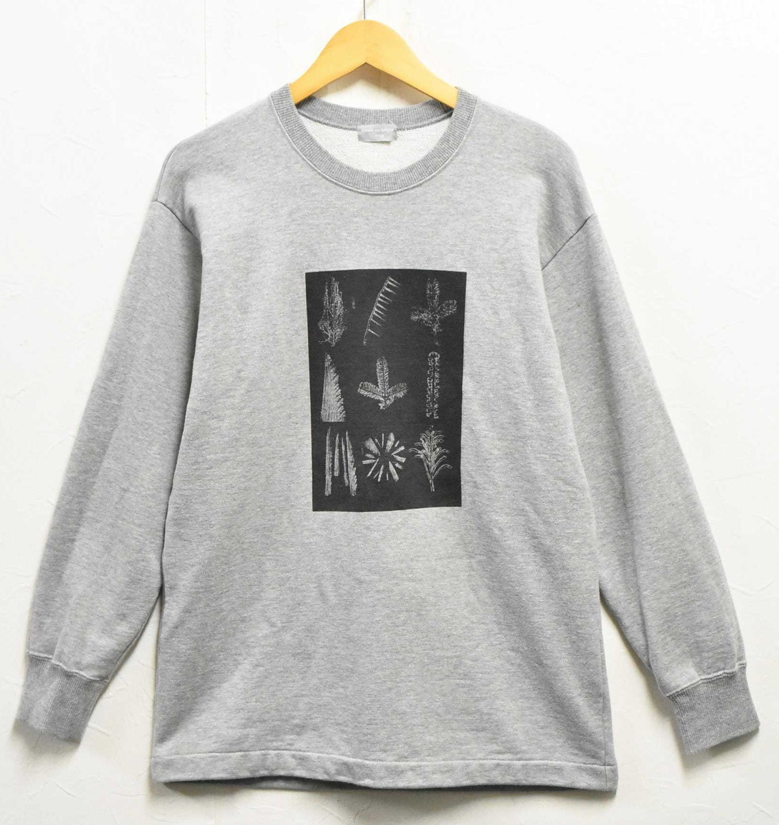  Vintage 1990 period made in Japan com *te* Garcon Homme pull over sweat Heather gray men's M corresponding (32298