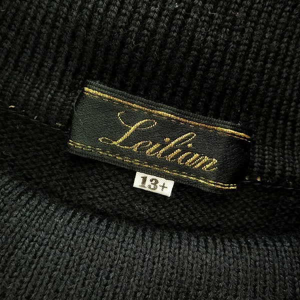 #wnc レリアン Leilian ニット・セーター 13+ 黒 白 グレー 大きいサイズ ダイヤ柄 オフタートル レディース [788295]_画像5