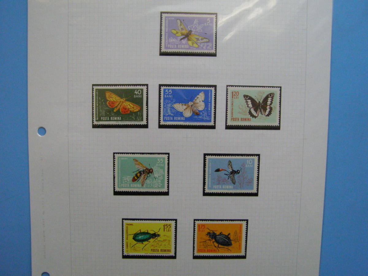 (Fi27)17 切手 古切手 未使用 海外 昆虫 まとめて 36枚 切手は取り外すことができます 外国 大量 たくさんの画像4