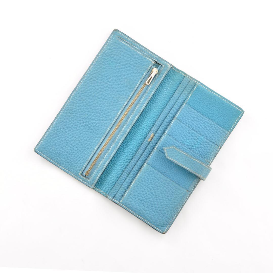 HERMES エルメス ベアン トリヨン ブルージーン ゴールド金具 長 HERMES エルメス ベアン トリヨン ブルージーン ゴールド金具 長