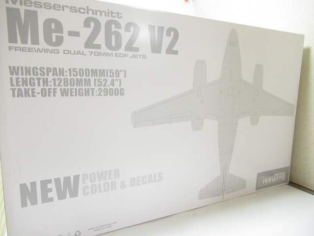 [jan1 NN2199] 開封のみ未使用 Freewing New Me262（メッサーシュミット）PNP完成機（EPO) Me-262 V2 Messerschmit ドイツ 戦闘機 ラジコン