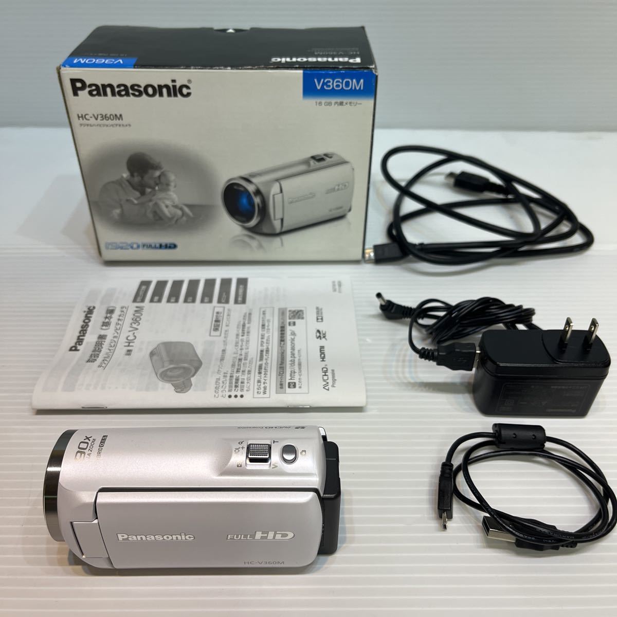 名作 カメラ Panasonic ビデオカメラ www ビデオカメラ HC-V360M-W
